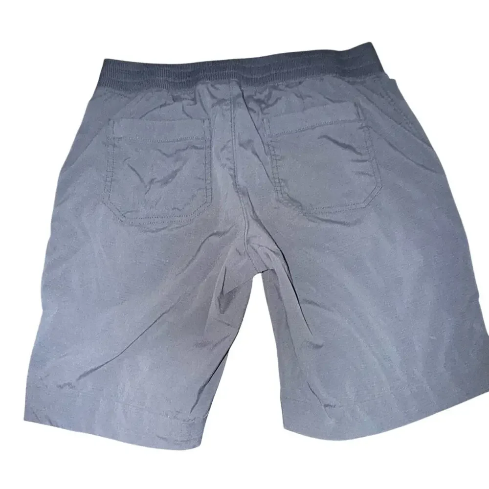 UEC Athleta Trekkie Bermuda Cargo Zip Shorts Black Pockets SZ 6